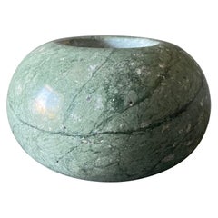 Postmodern Green Marble Votive Candleholder, circa 1980