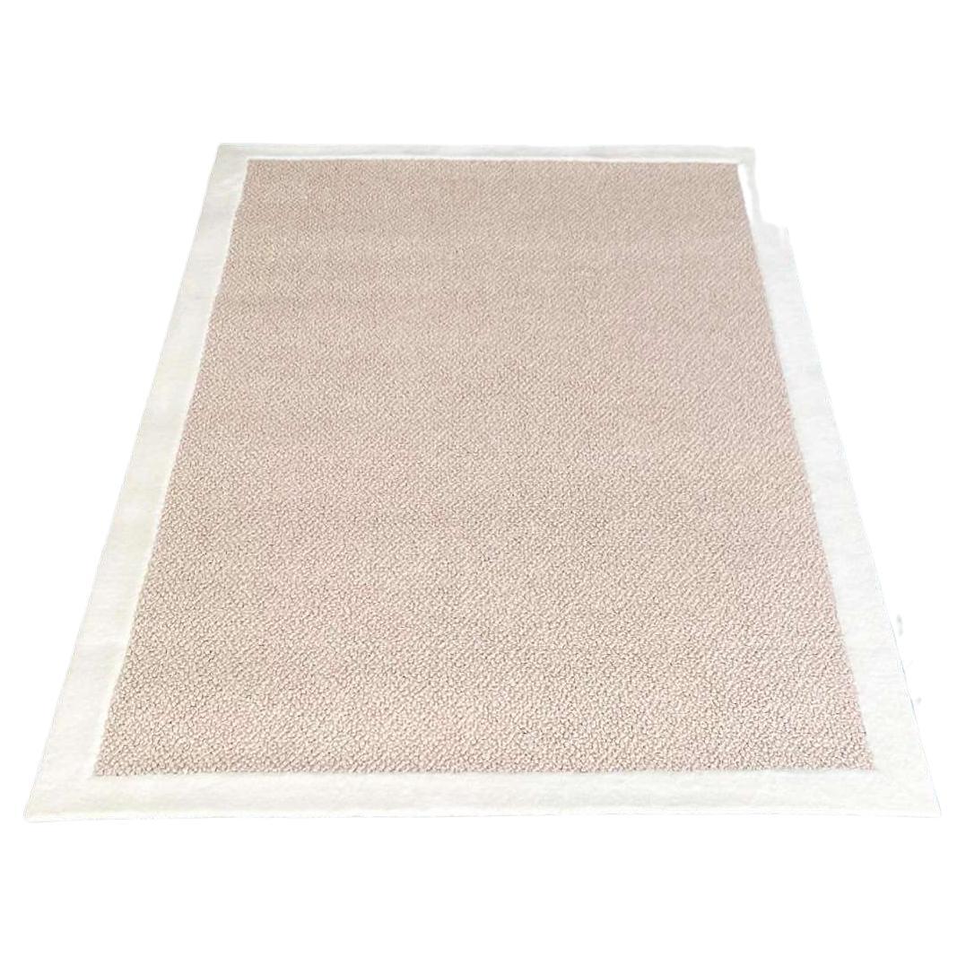 Postmodern Green, Off-white and Tan Rectangular Area Rug For Sale