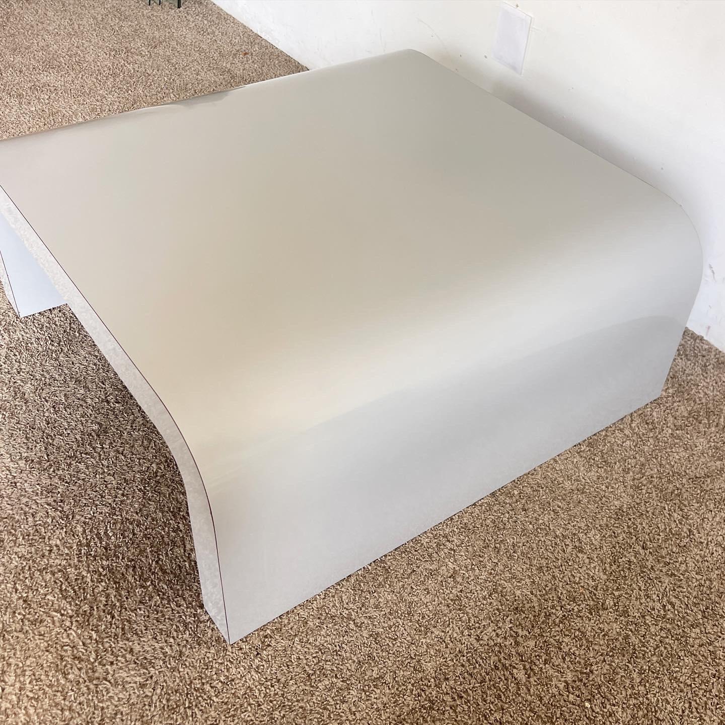 curved waterfall coffee table
