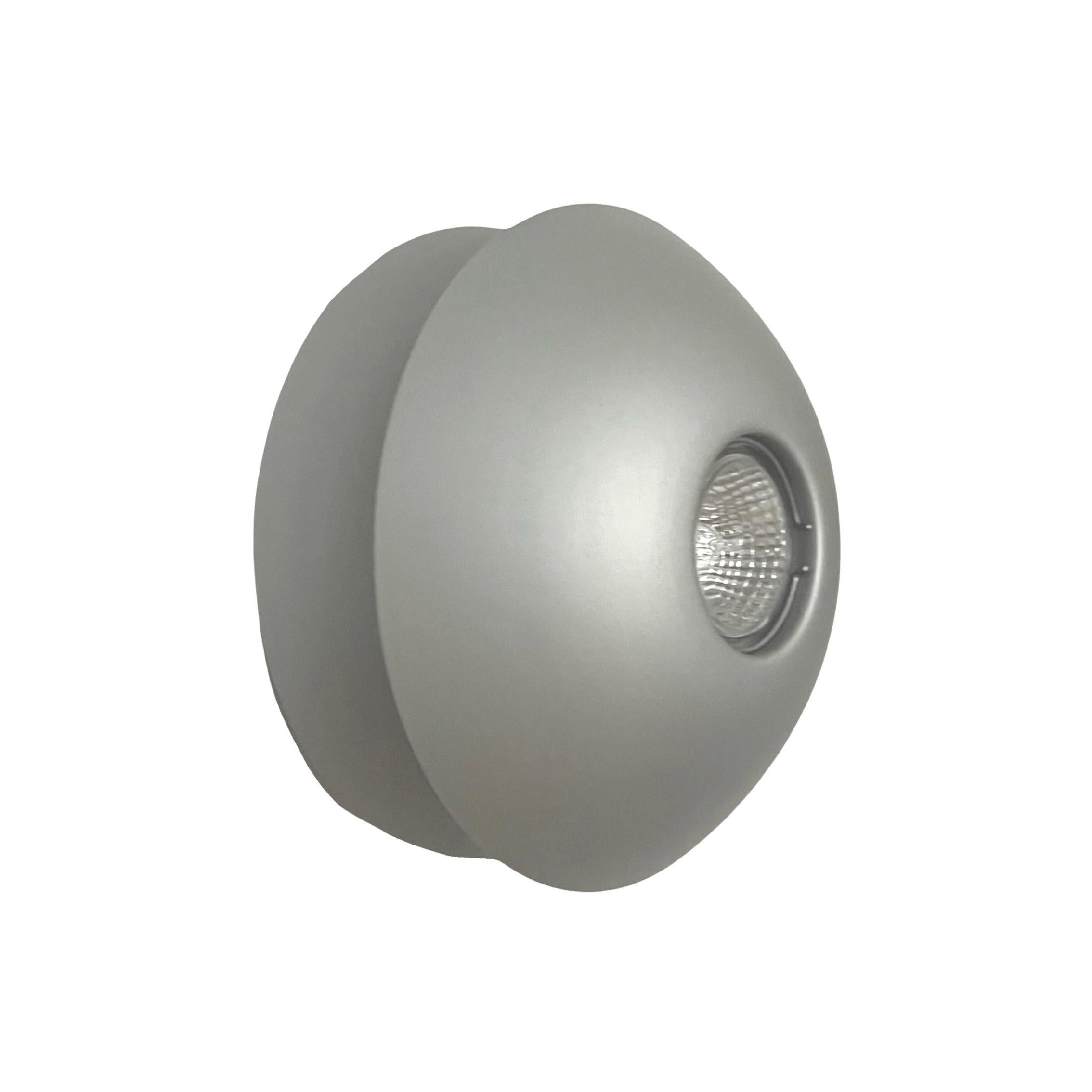 Postmodern Grey Metal Pair of Halogen Wall Sconces by Blauet, Barcelona, 1980s For Sale 6