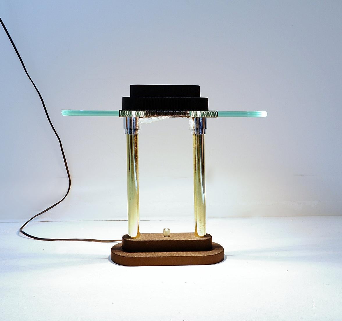 Post-Modern Postmodern Halogen Table Lamp Style of Robert Sonneman for George Kovacs For Sale