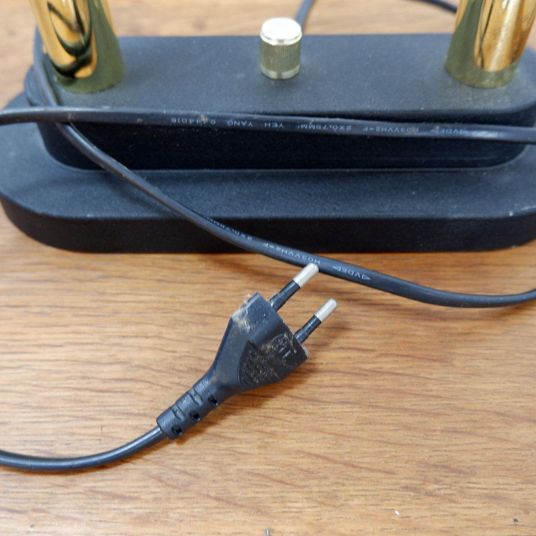 Metal Postmodern Halogen Table Lamp Style of Robert Sonneman for George Kovacs For Sale