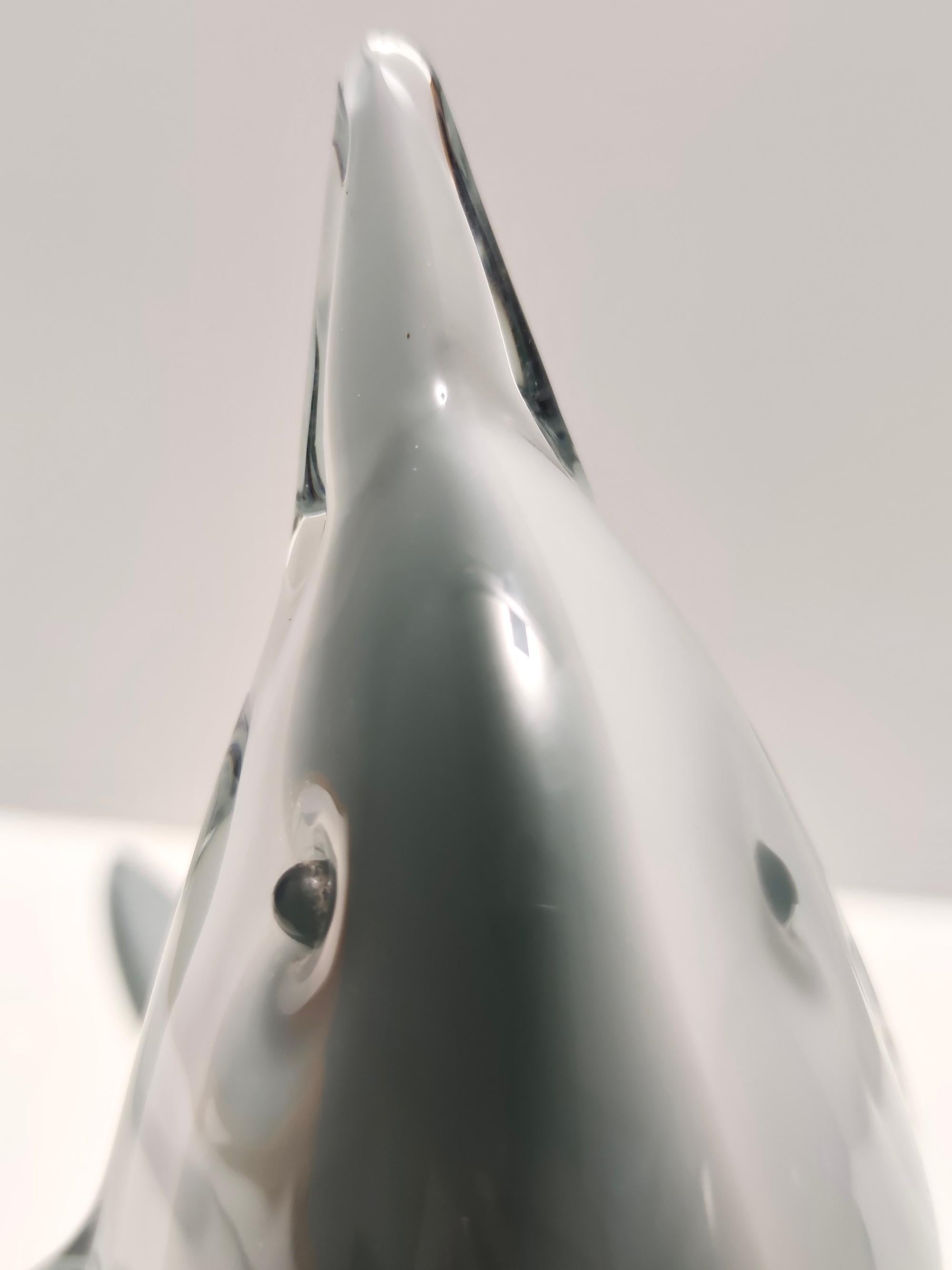 Postmodern Hand-Modeled Murano Glass Decorative Dolphin, Italy 2