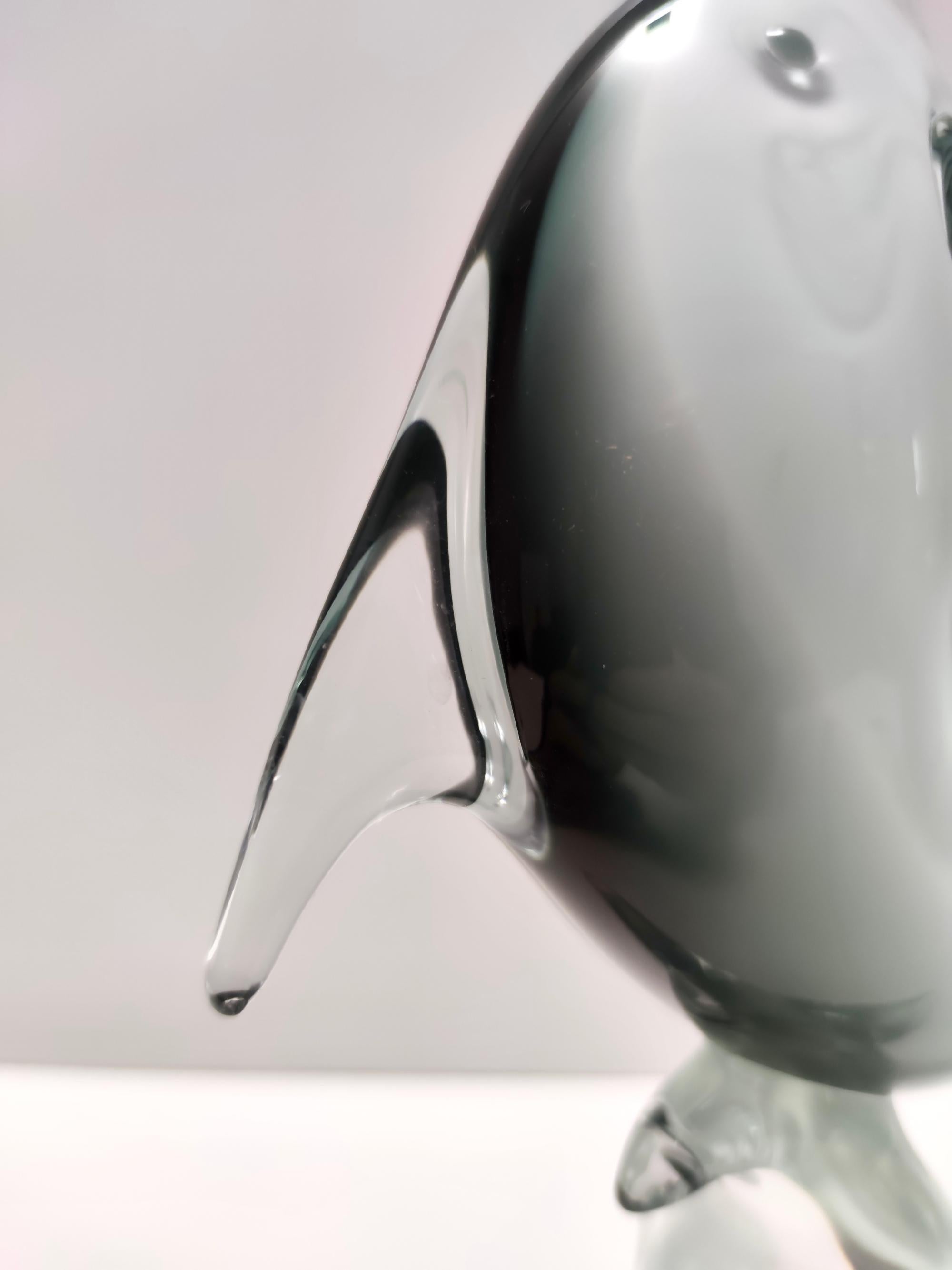 Postmodern Hand-Modeled Murano Glass Decorative Dolphin, Italy 3