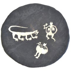 Postmodern Hand Thrown Ceramic Decorative Bowl or Platter