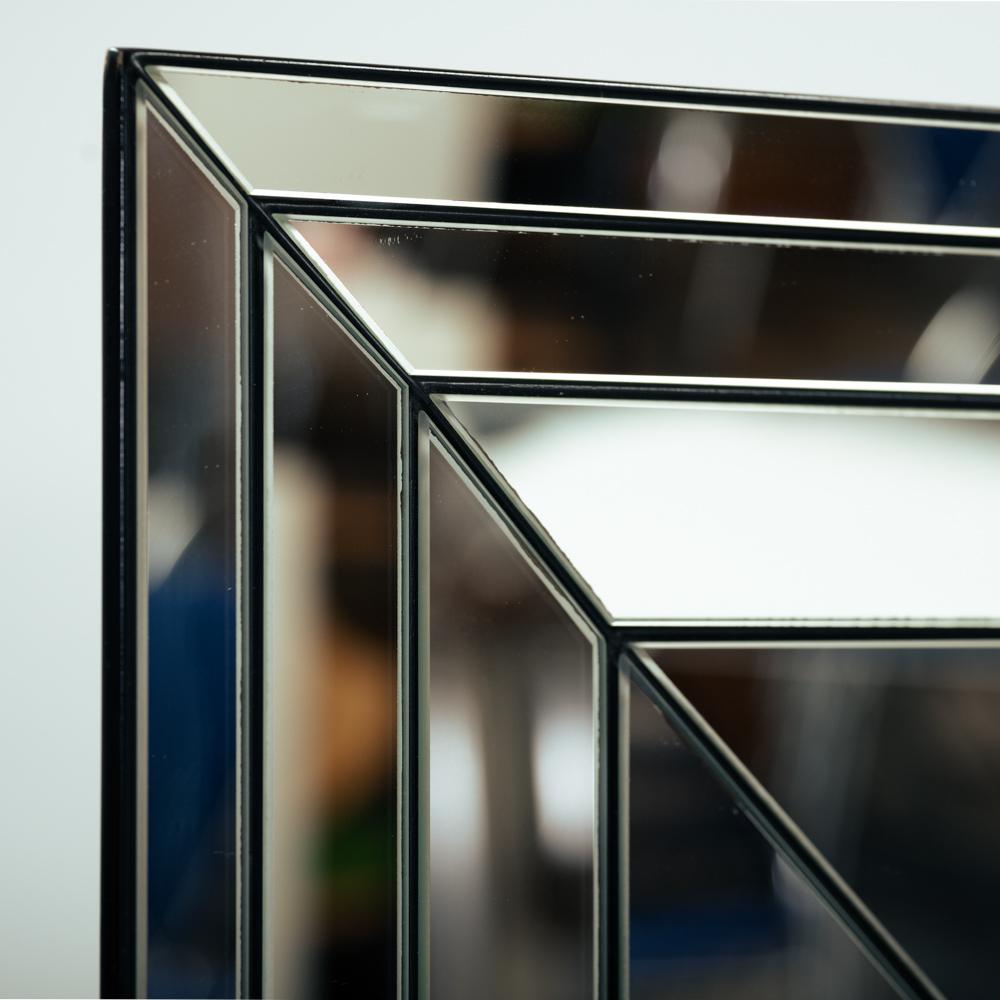 Postmodern handmade square mirror from Deknudt In Good Condition For Sale In Zevenaar, NL
