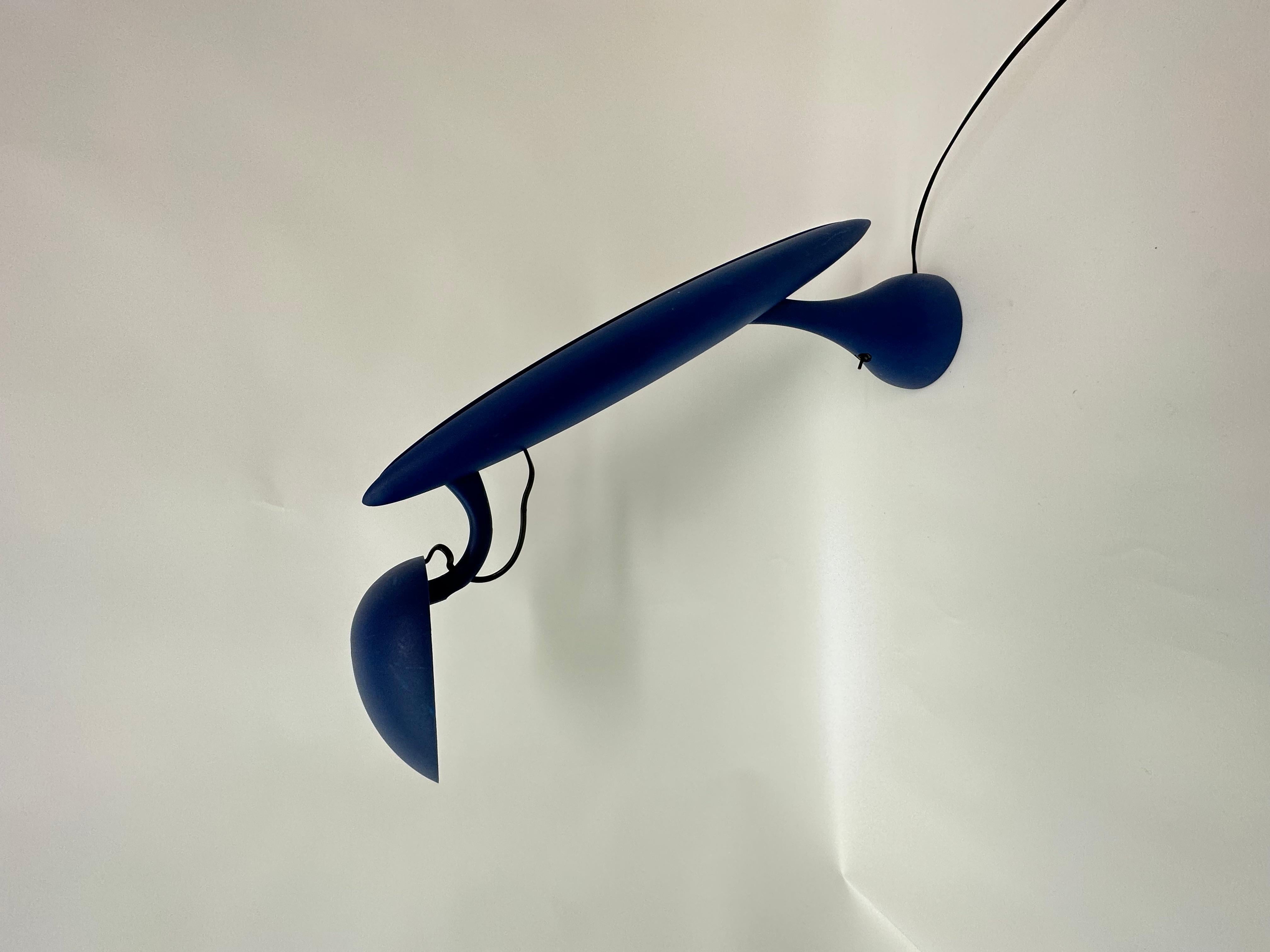 Lampe postmoderne bleu héron par Isao Hosoe pour Luxo, années 1980 en vente 2
