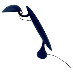 Retro Postmodern Heron Blue Lamp by Isao Hosoe for Luxo, 1980s