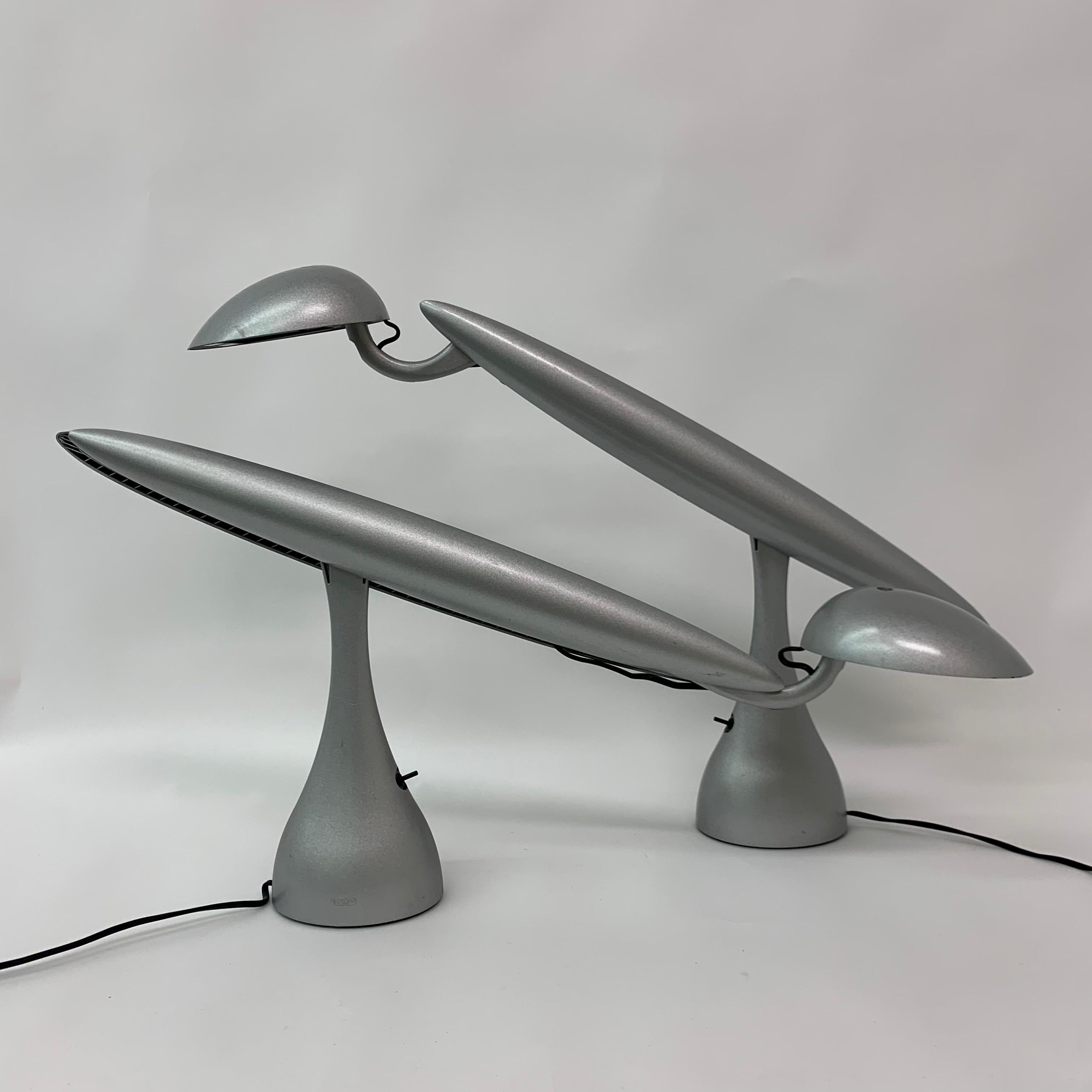 Plastique Lampe postmoderne Heron par Isao Hosoe pour Luxo, 1980 en vente