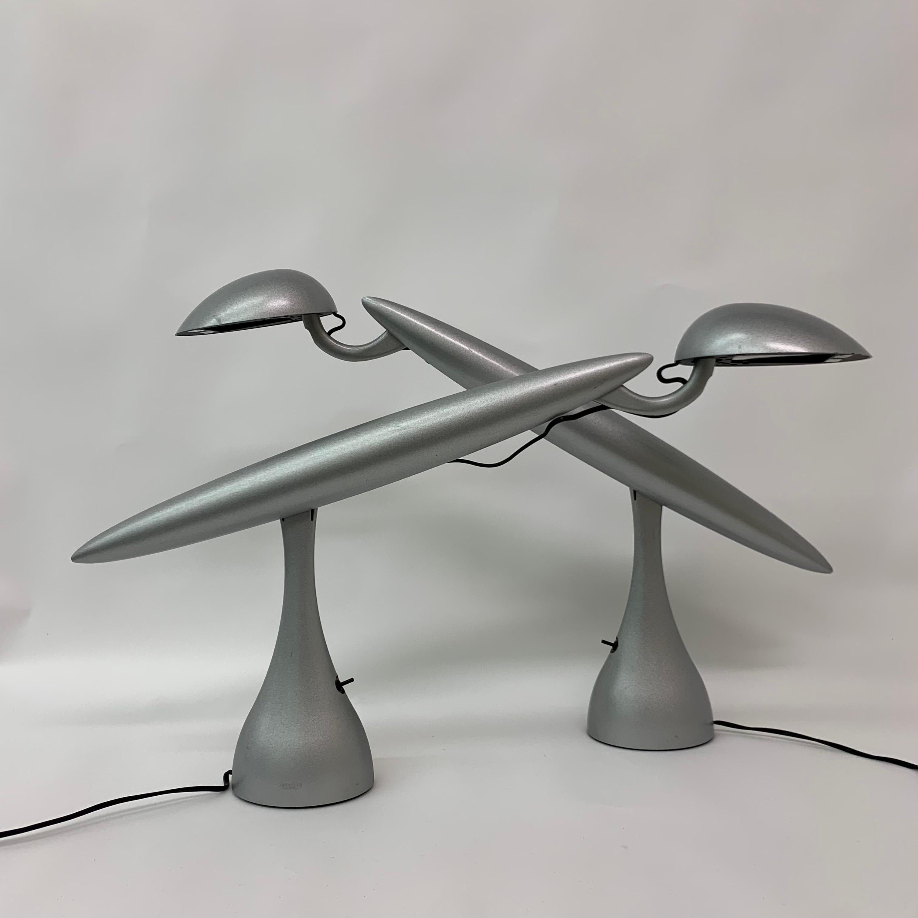 Plastic Postmodern Heron Lamp by Isao Hosoe for Luxo, 1980s For Sale