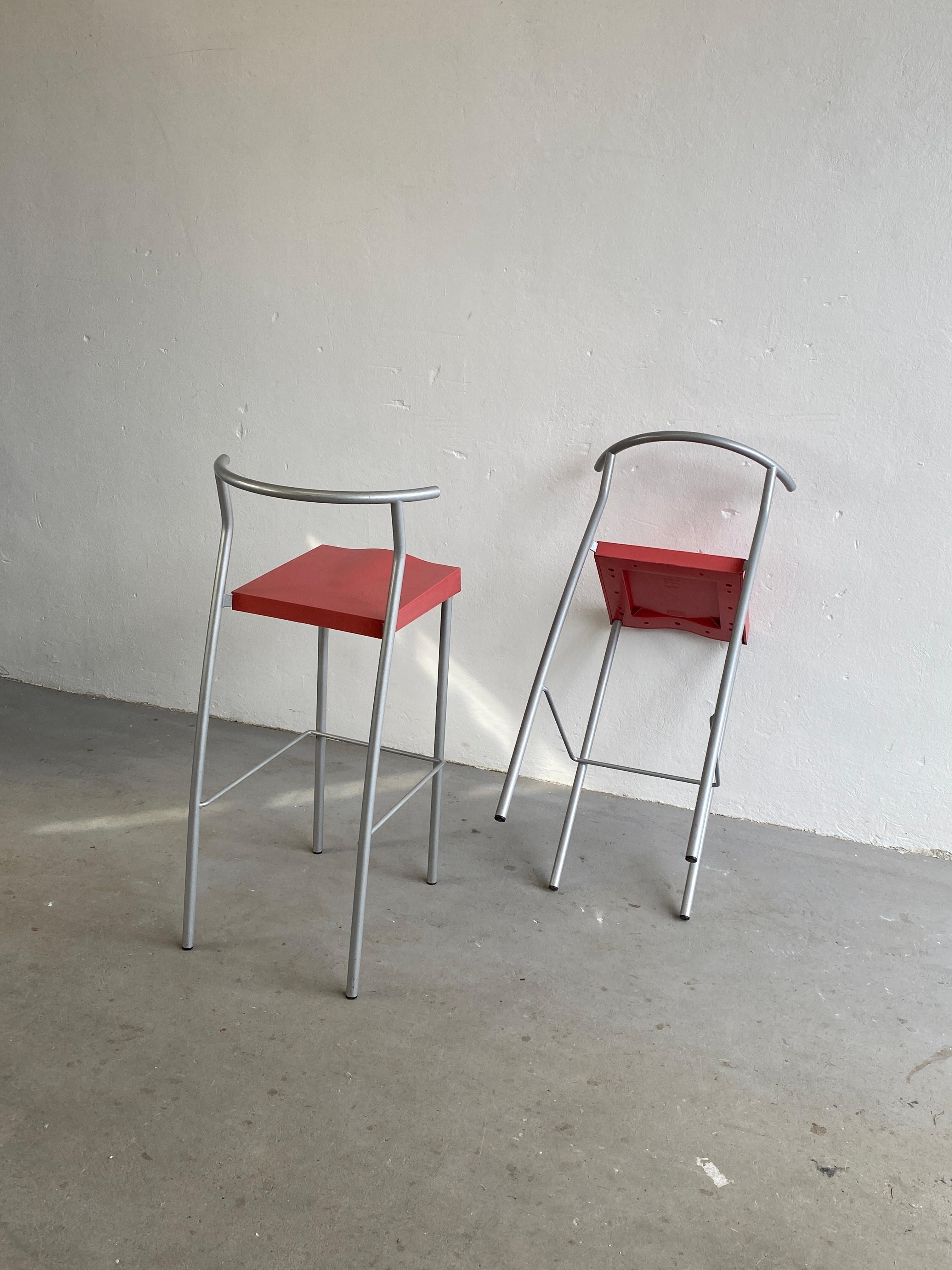 Postmodern Hi-Glob Bar Stools by Philippe Starck for Kartell, 1990s, Set of 2 5