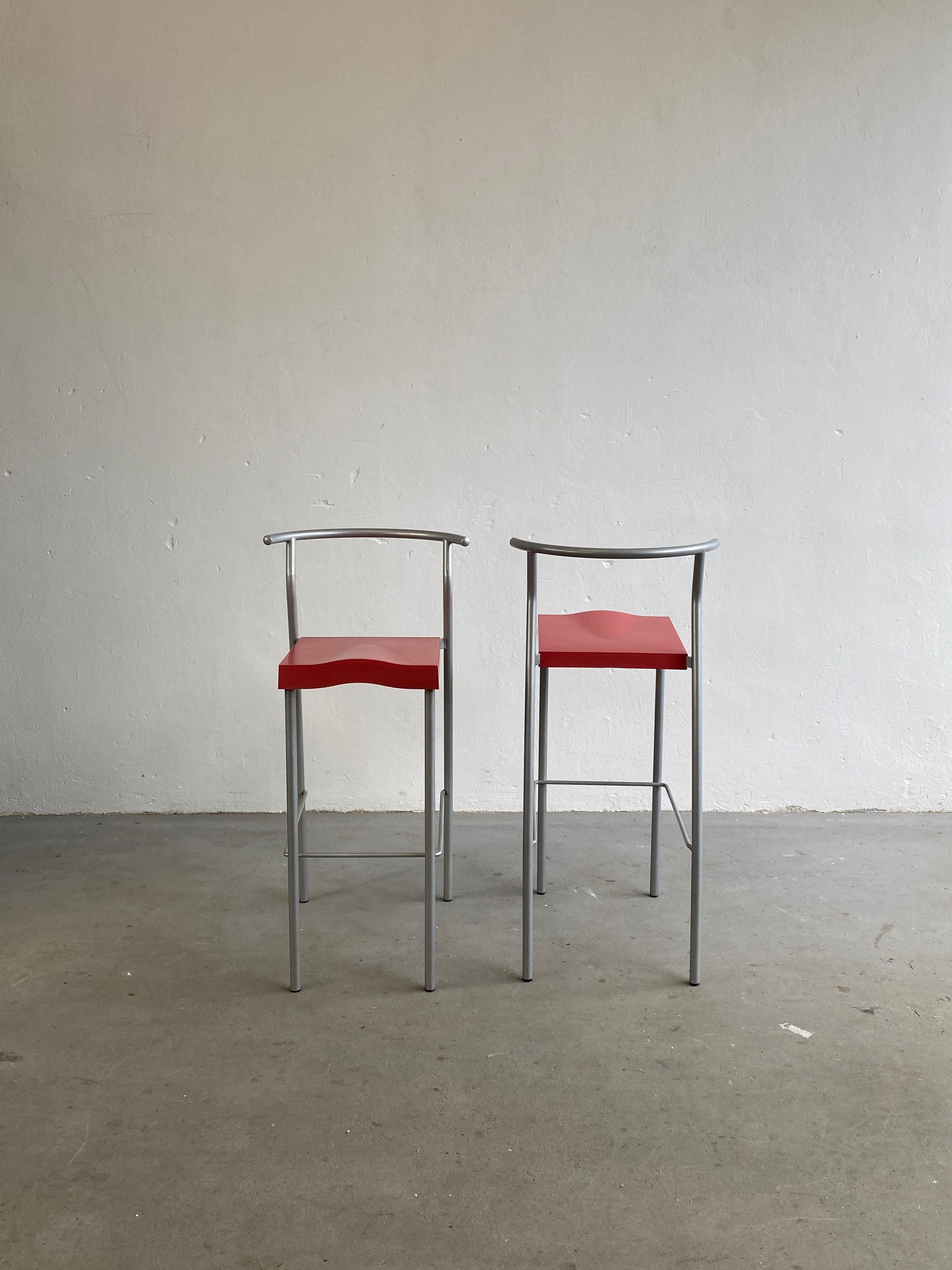 Postmodern Hi-Glob Bar Stools by Philippe Starck for Kartell, 1990s, Set of 2 In Good Condition In Zagreb, HR
