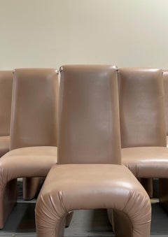 Postmodern Highback Sculptural Waterfall Dining Chairs