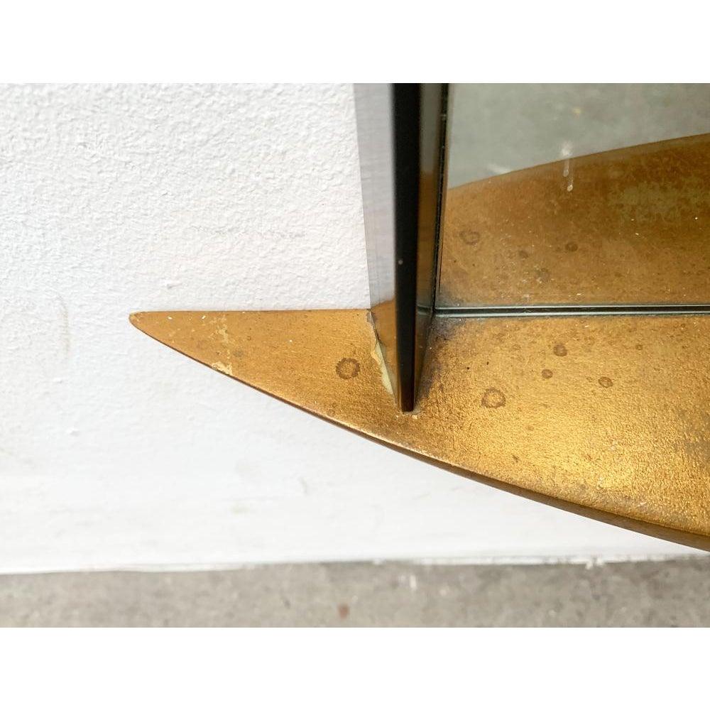 Metal Postmodern Hollywood Regency Mirror, 1980s For Sale