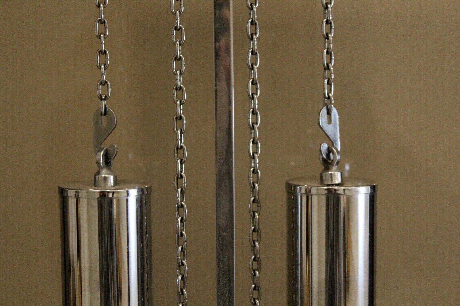 Postmodern Howard Miller Bronze Plexiglass & Chrome Weight Driven Floor Clock 5