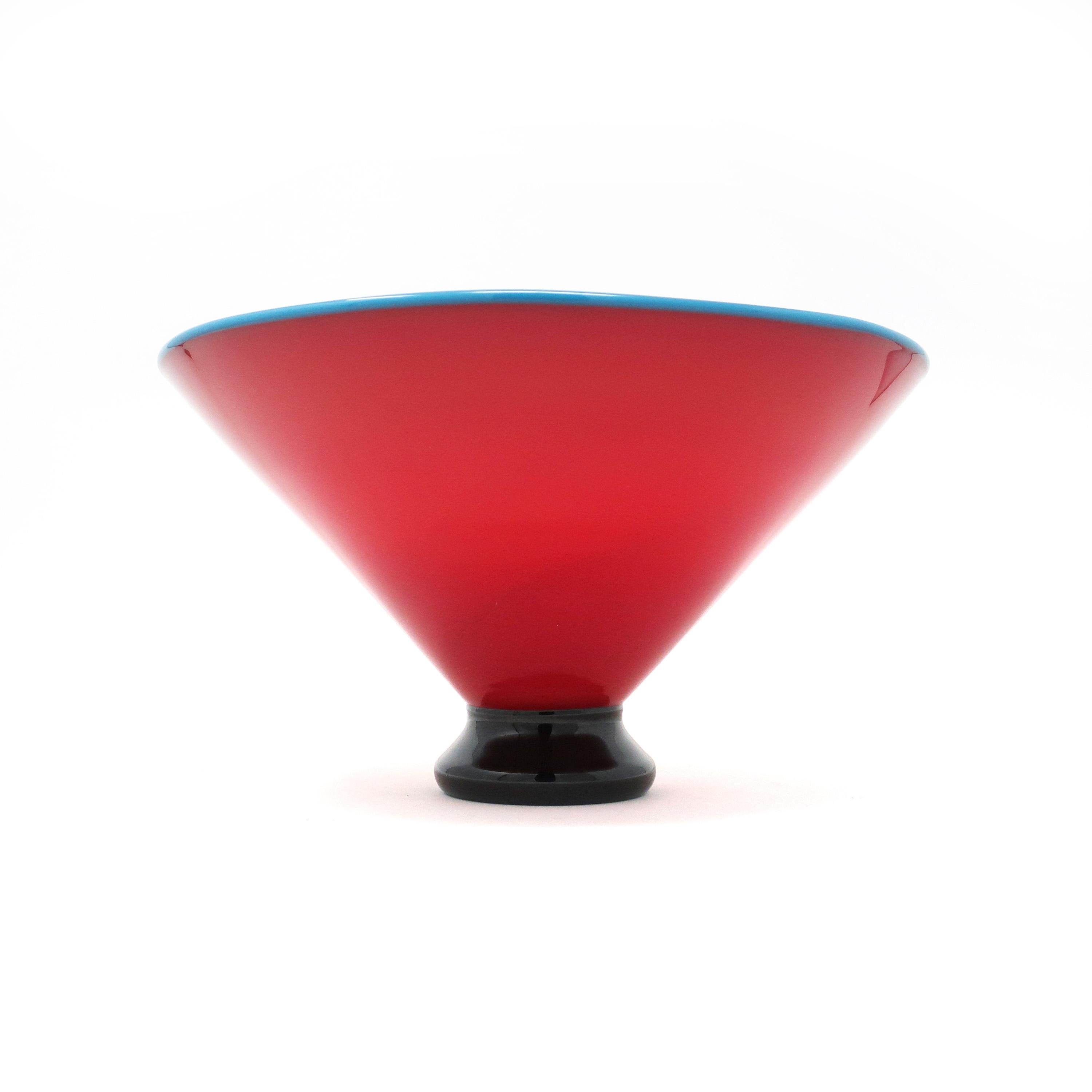 Post-Modern Postmodern IBEX Studio Art Glass Bowl