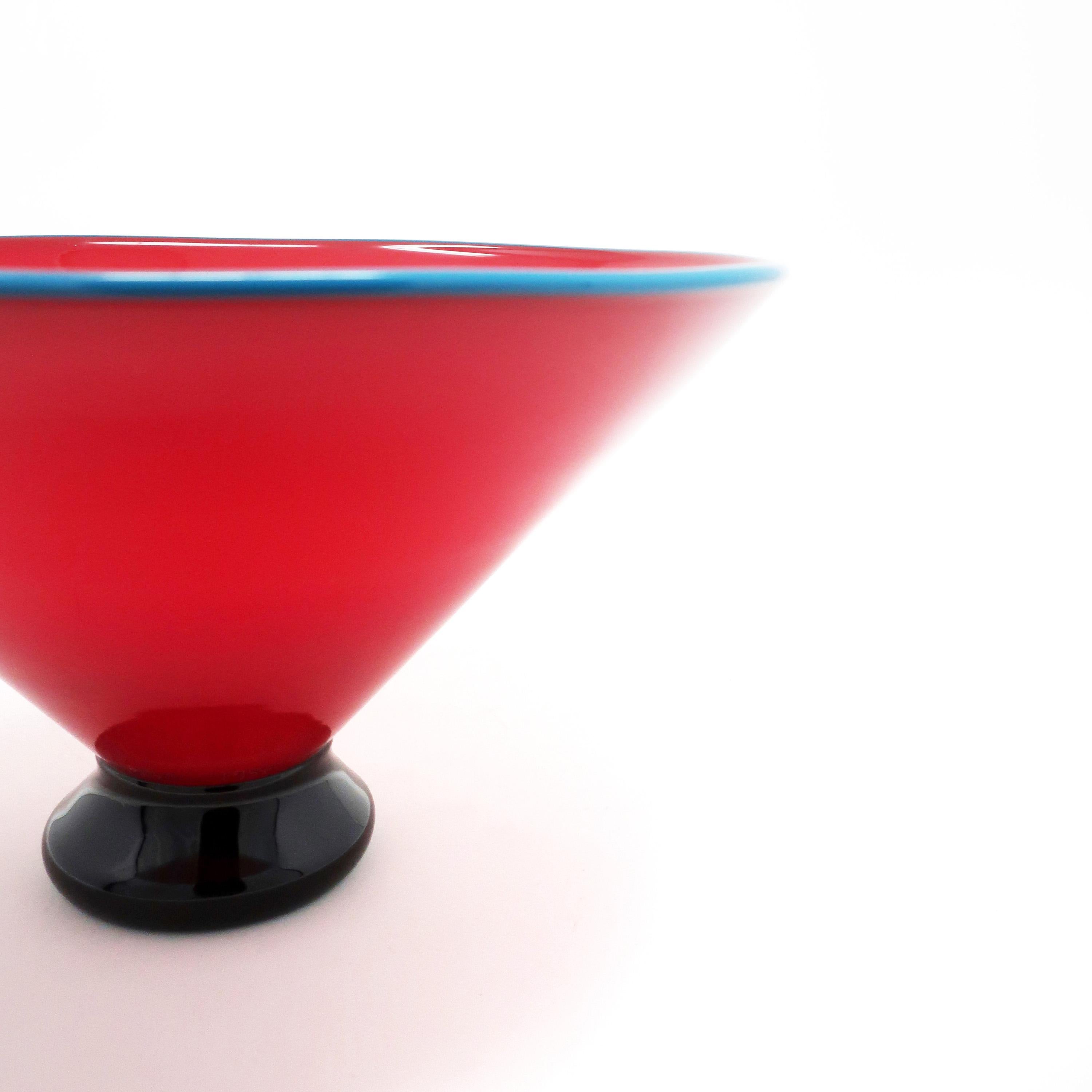 20th Century Postmodern IBEX Studio Art Glass Bowl