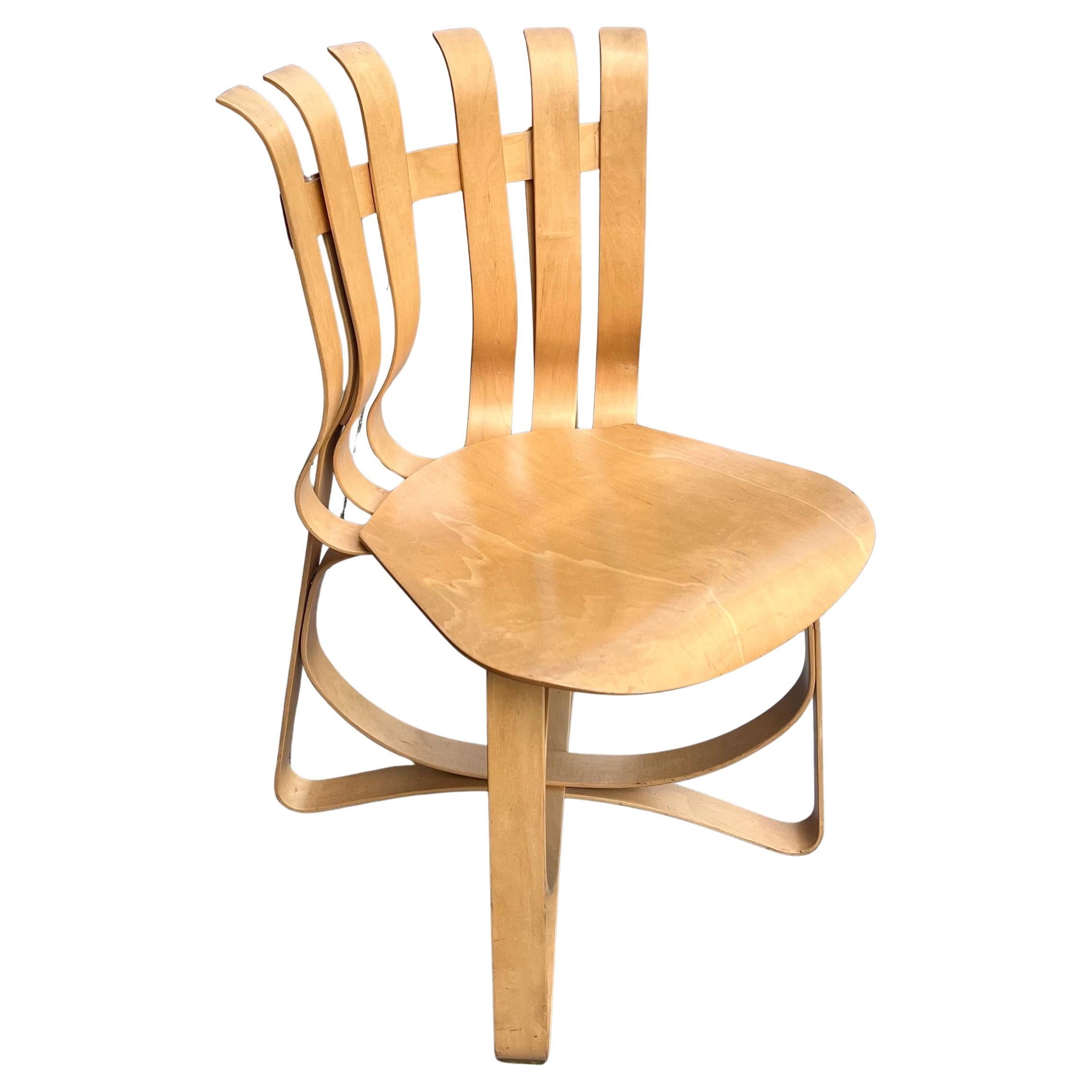Chaise Postmoderne Iconique Knoll Hat Trick par Frank Gehry Estampillée & Datée Bon état - En vente à San Diego, CA