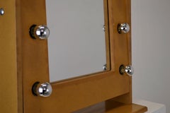 Miroir de courtoisie lumineux postmoderne, pièce unique, France, années 1980