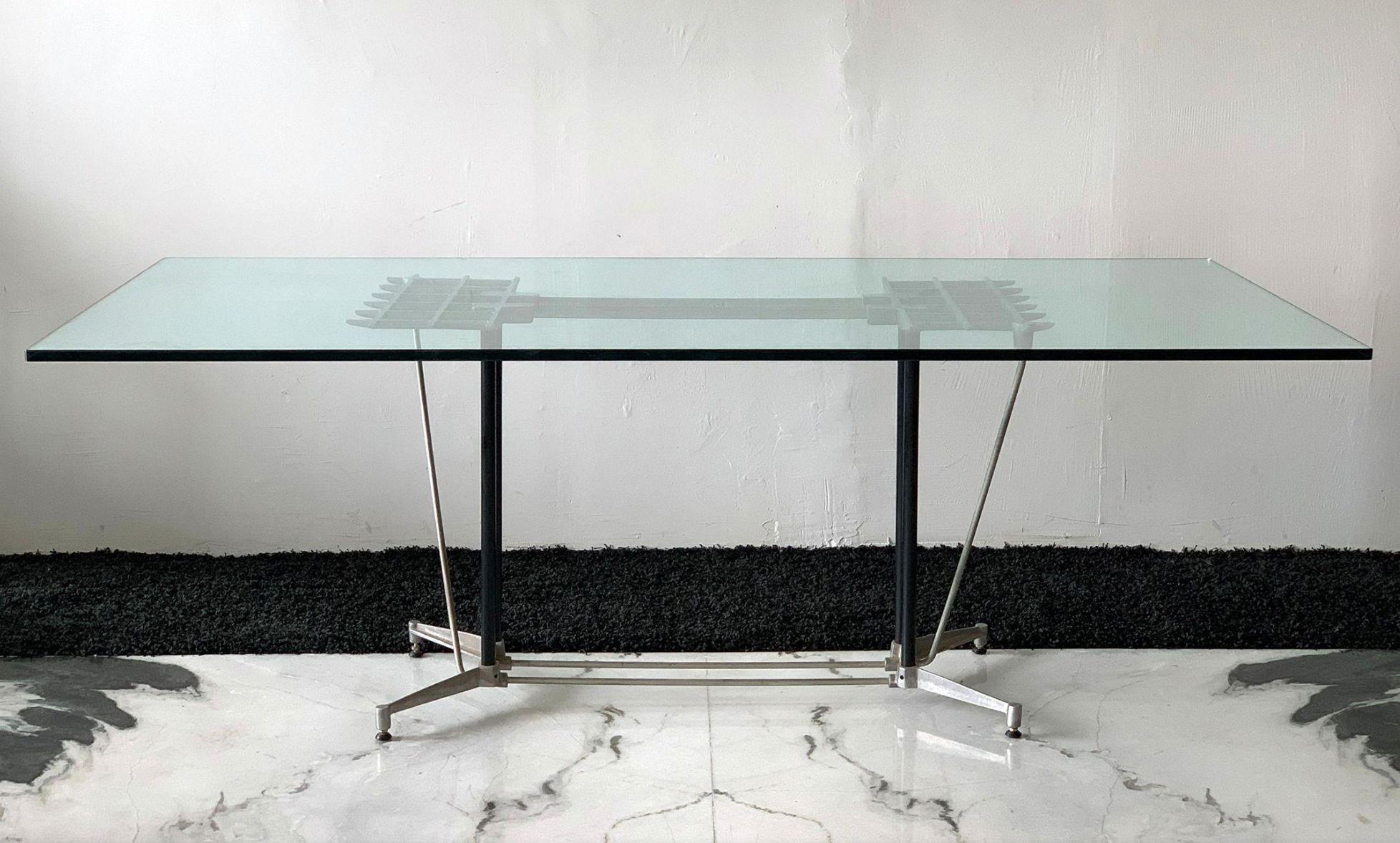 Post-Modern Postmodern Industrial Dining Table Designed by Robert Josten For Sale