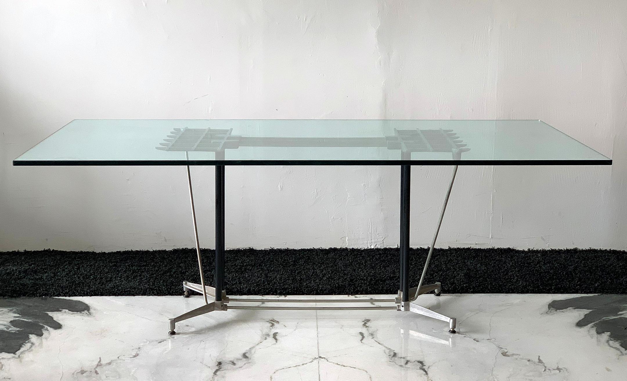 Postmodern Industrial Dining Table Designed by Robert Josten 2