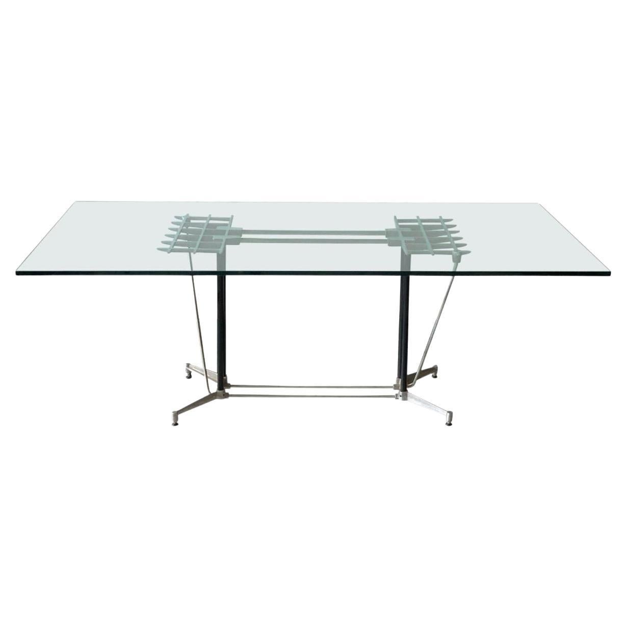 Postmodern Industrial Dining Table Designed by Robert Josten