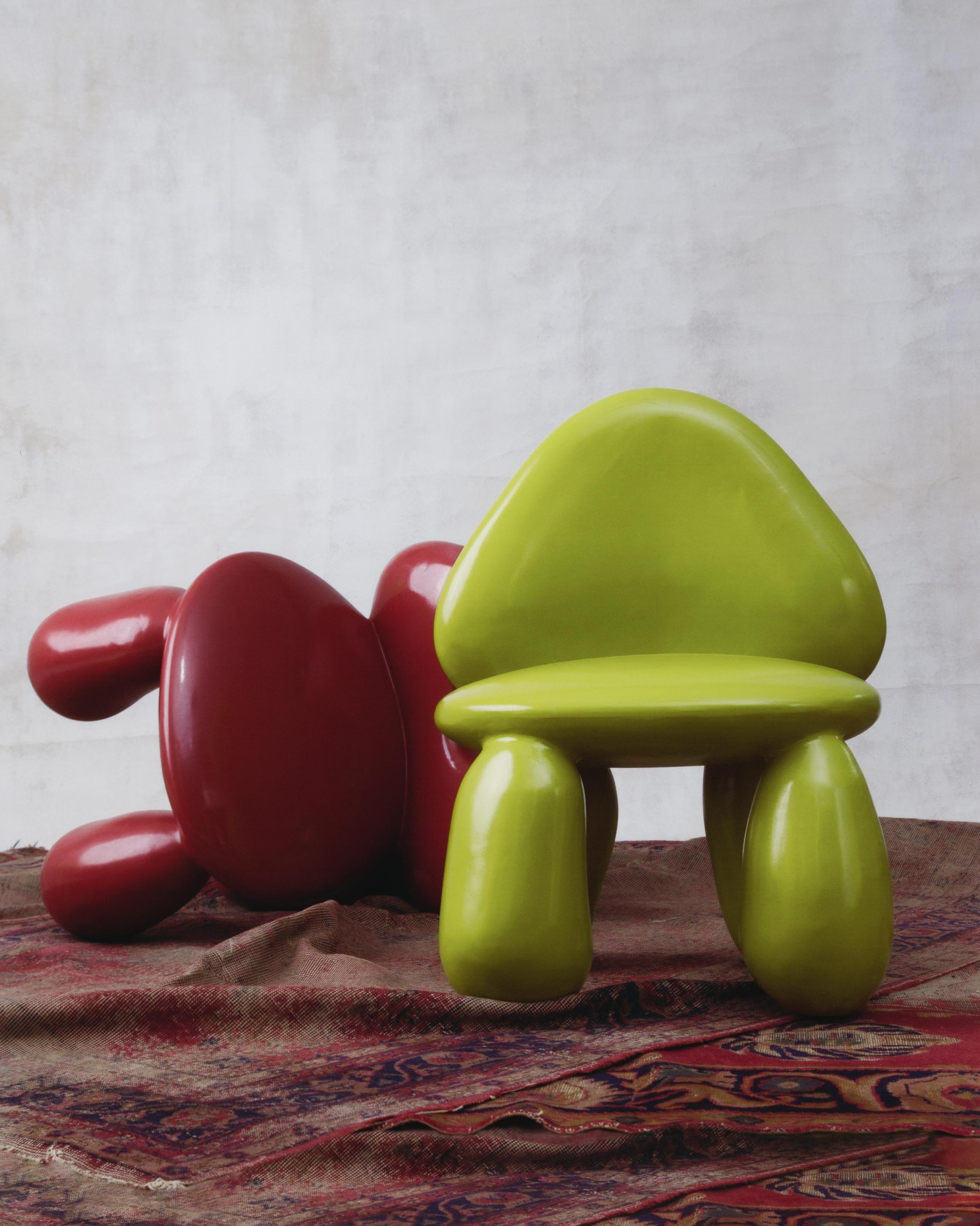 Contemporary Postmodern-Inspired Accent Chair and Sculpture, Behsheen Chair For Sale