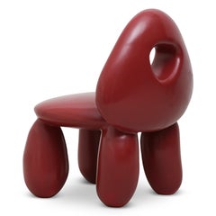 Postmodern-Inspired Accent Chair and Sculpture, Behsheen Chair with Hole