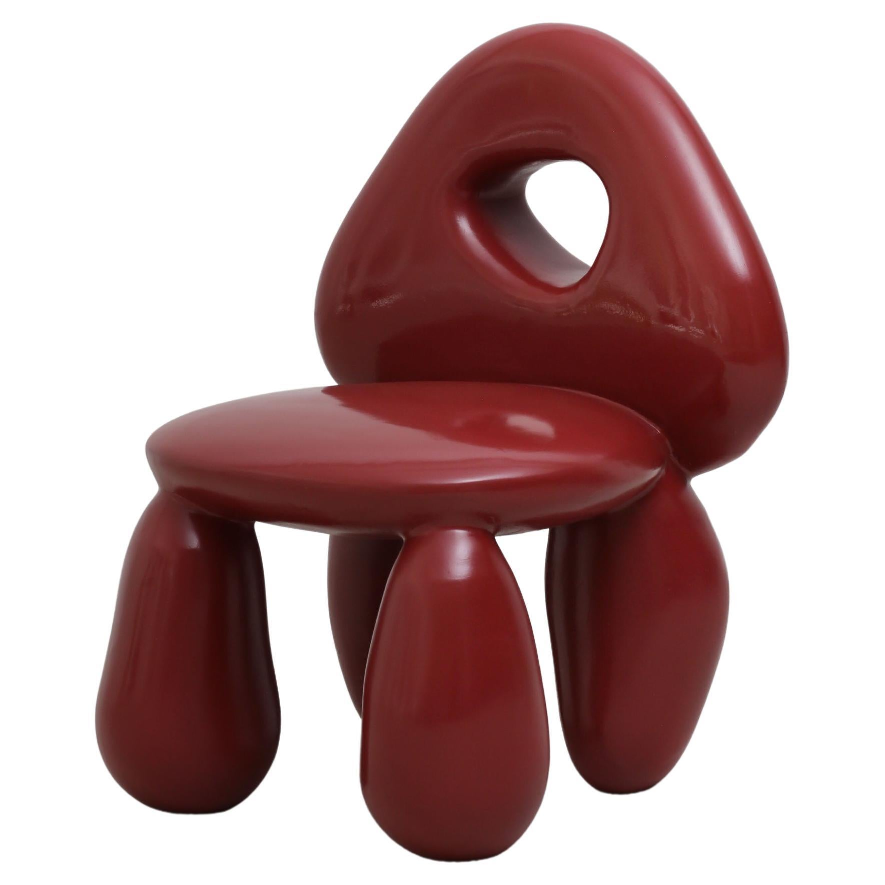 Postmodern-Inspired Accent Chair and Sculpture, Behsheen Chair with Hole