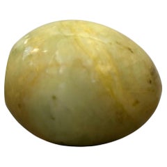 Postmodern Italian Alabaster Egg Paperweight by Ducceschi