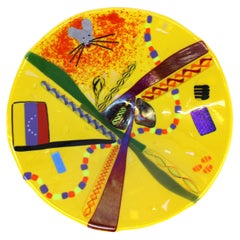 Postmodern Italian Art Glass Charger Plate