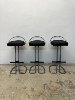 Postmodern Italian Bar Stools, 1980s - Set of Three