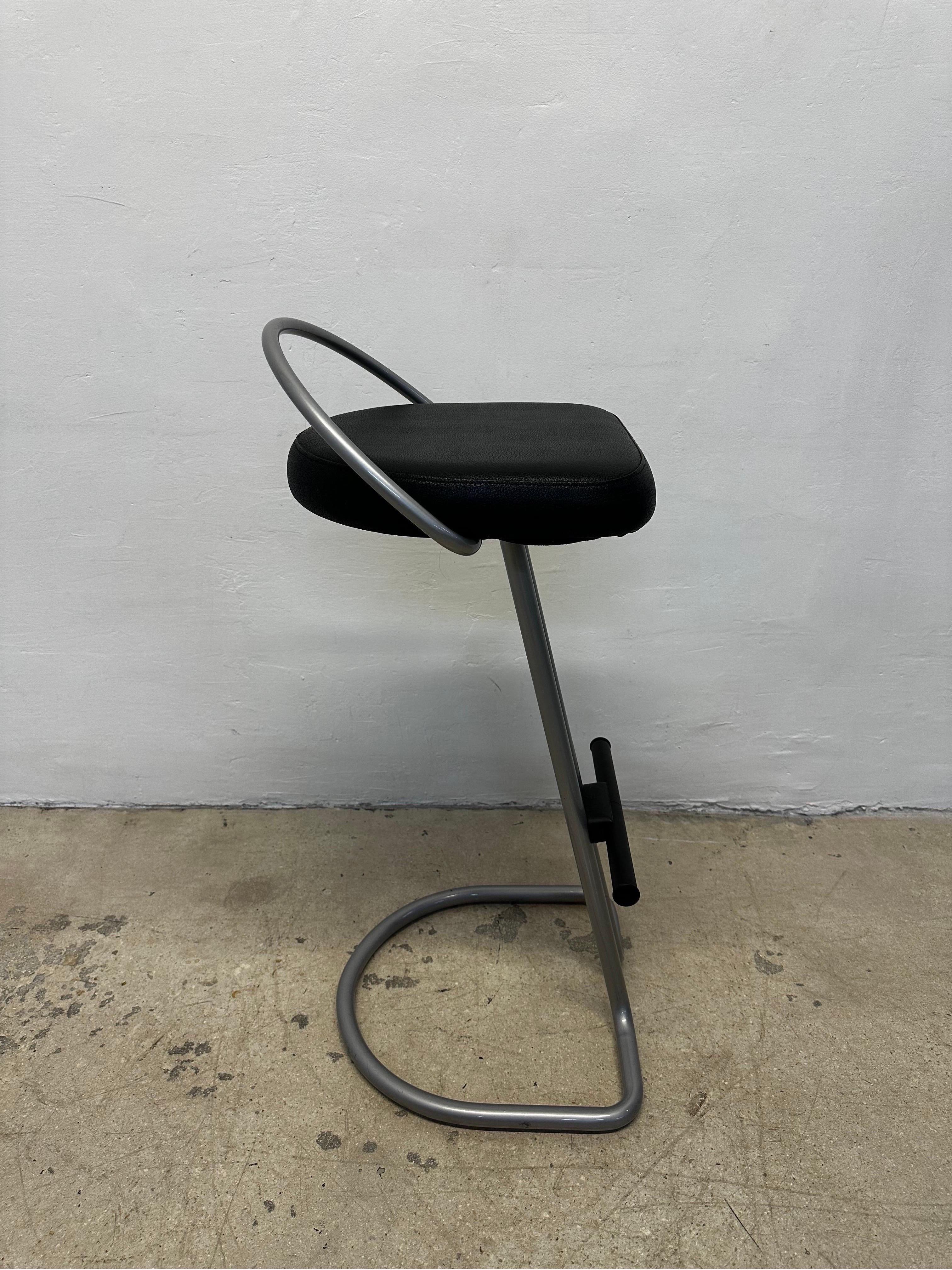 Postmodern Italian Bar Stools, 1980s - Set of Three In Good Condition For Sale In Miami, FL