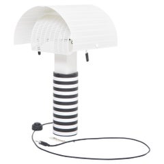 Postmodern Italian Black and White Table Lamp 'Shogun' by Mario Botta