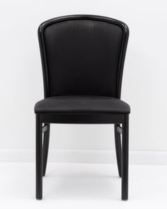 Postmodern Italian Black Lacquer Tonon Dining Chairs Ello - a Set of Ten