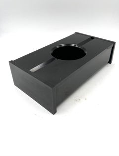 Postmodern Italian Black Lucite Tissue Box
