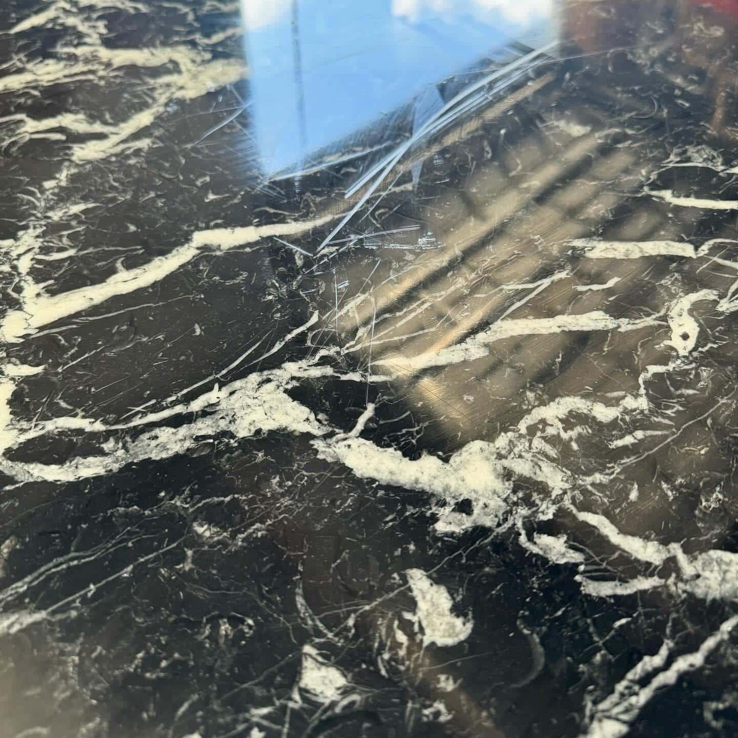Postmodern Italian Black Marble Tear Drop Coffee Table For Sale 5