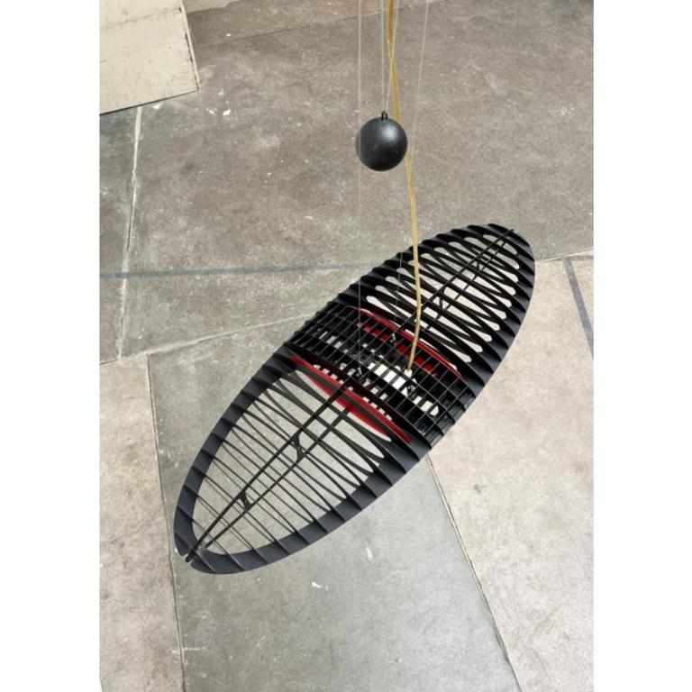Postmoderne italienische Pendelleuchte aus schwarzem Titan von Alberto Meda und Paolo Rizzatto im Zustand „Hervorragend“ im Angebot in Hamburg, DE