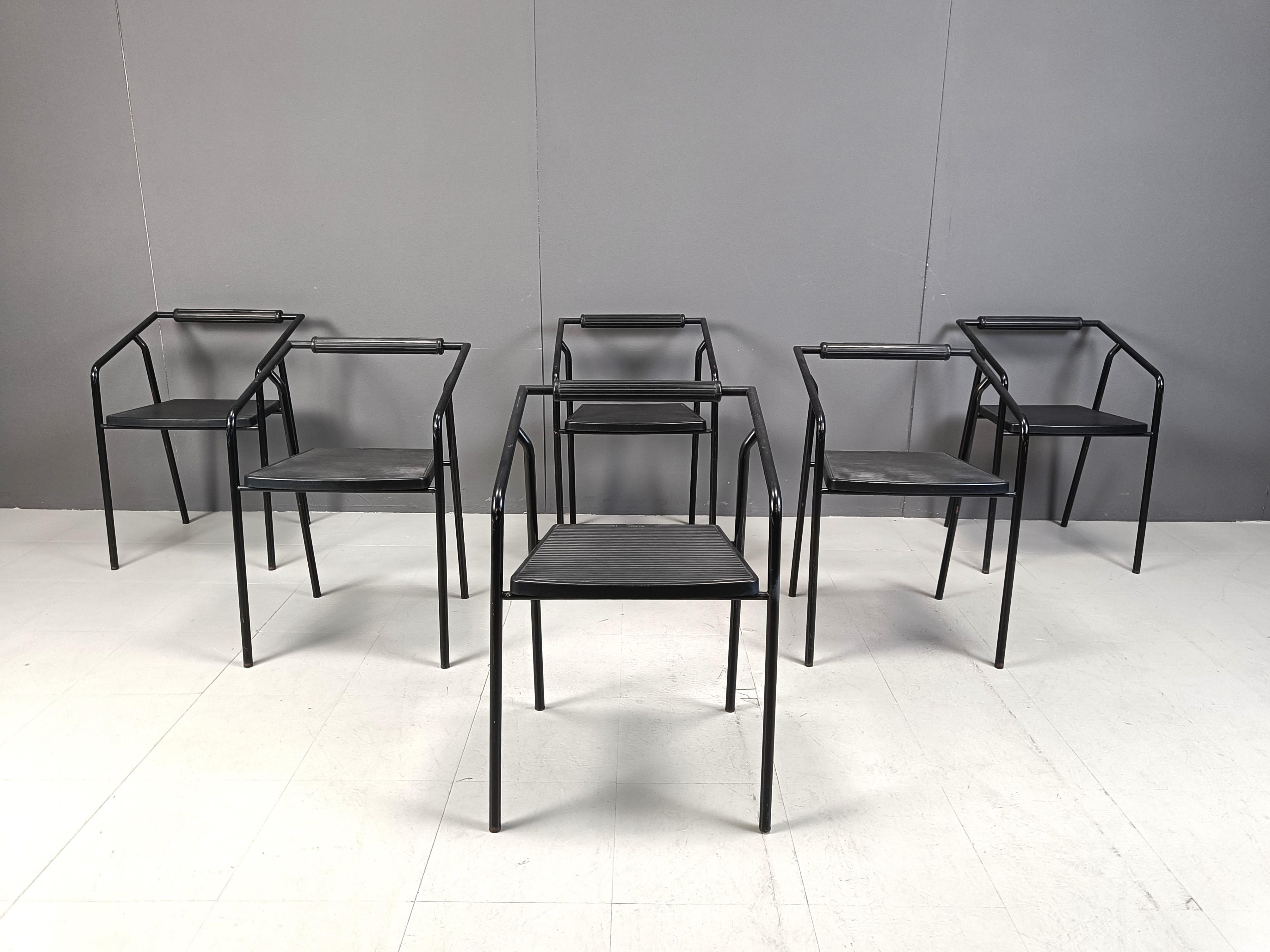 Post-Modern Postmodern italian dining chairs by Lexis, 1990s For Sale