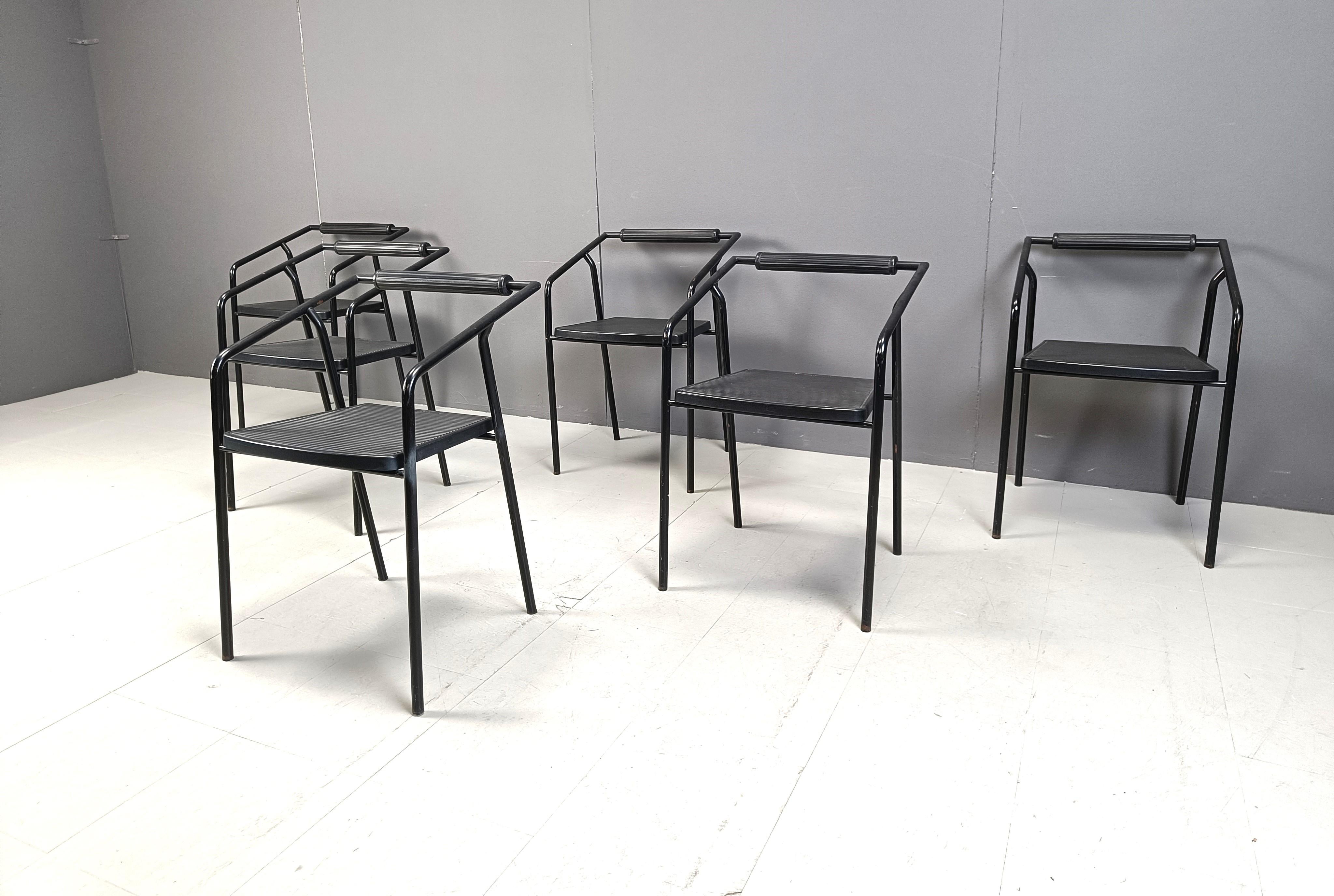 Postmodern italian dining chairs by Lexis, 1990s In Excellent Condition For Sale In Leuven, Vlaams Gewest