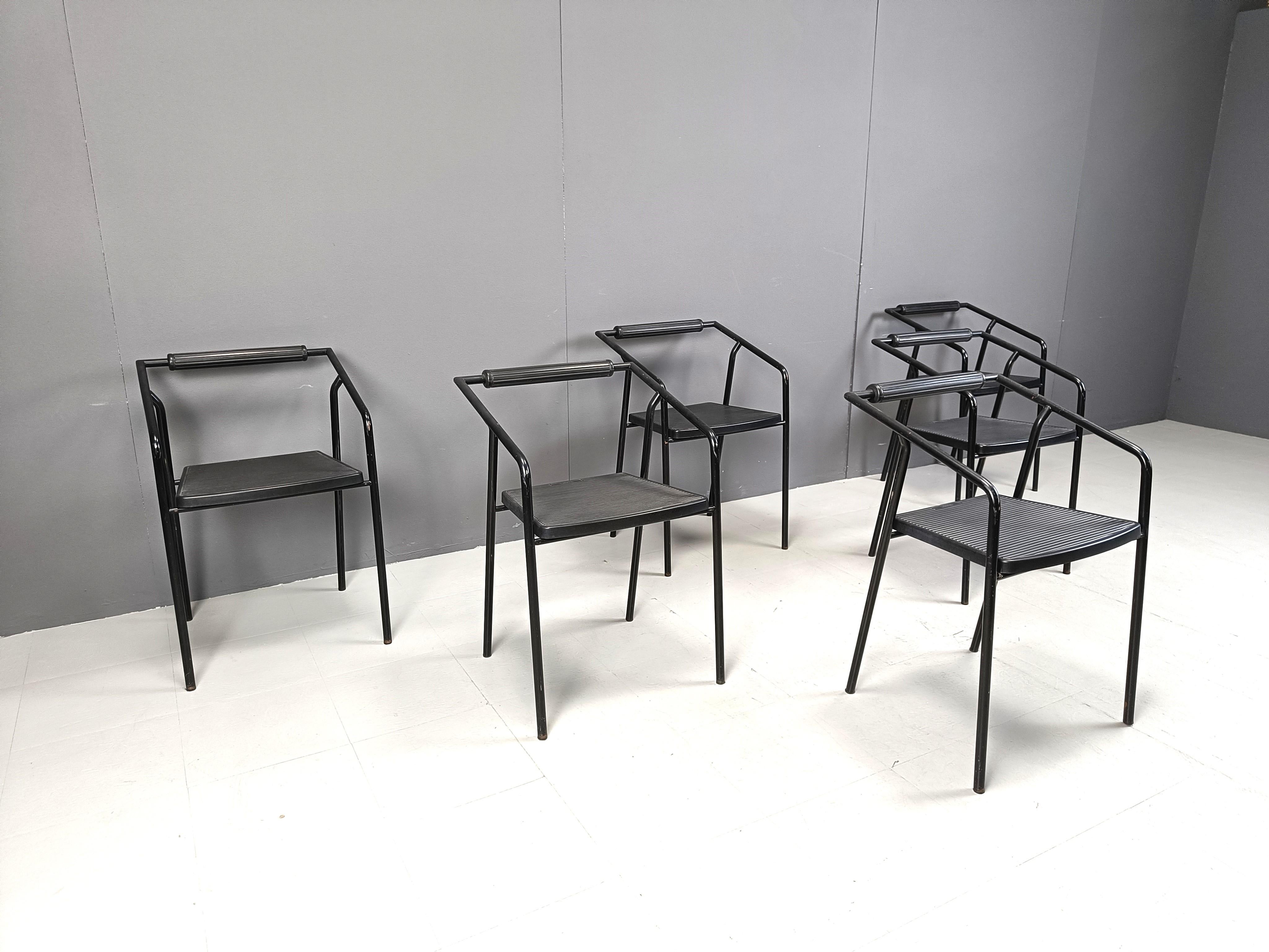 Late 20th Century Postmodern italian dining chairs by Lexis, 1990s For Sale
