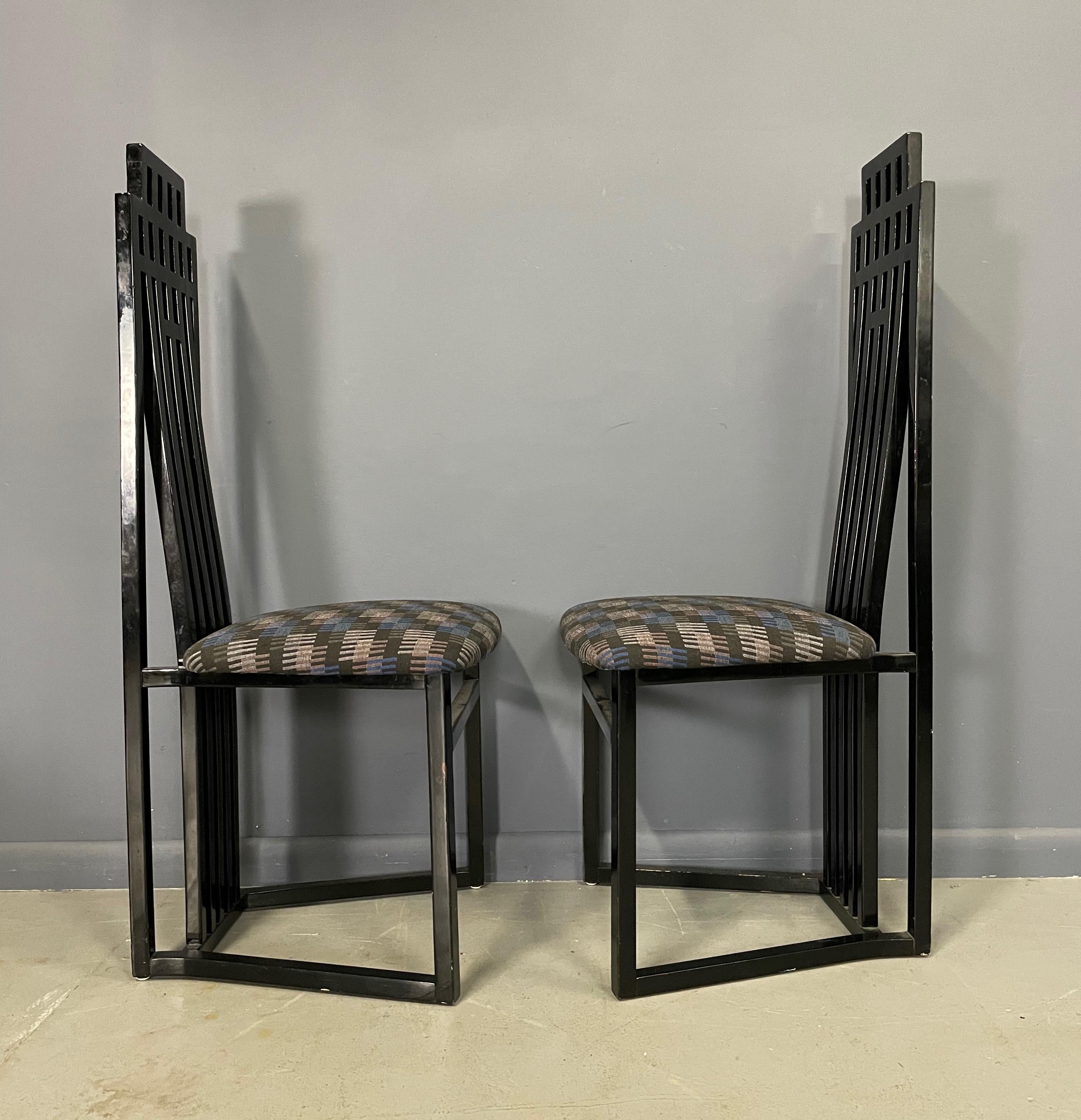 European Postmodern Italian Dining Chairs in the Style of Pietro Costantini Set of Eight 