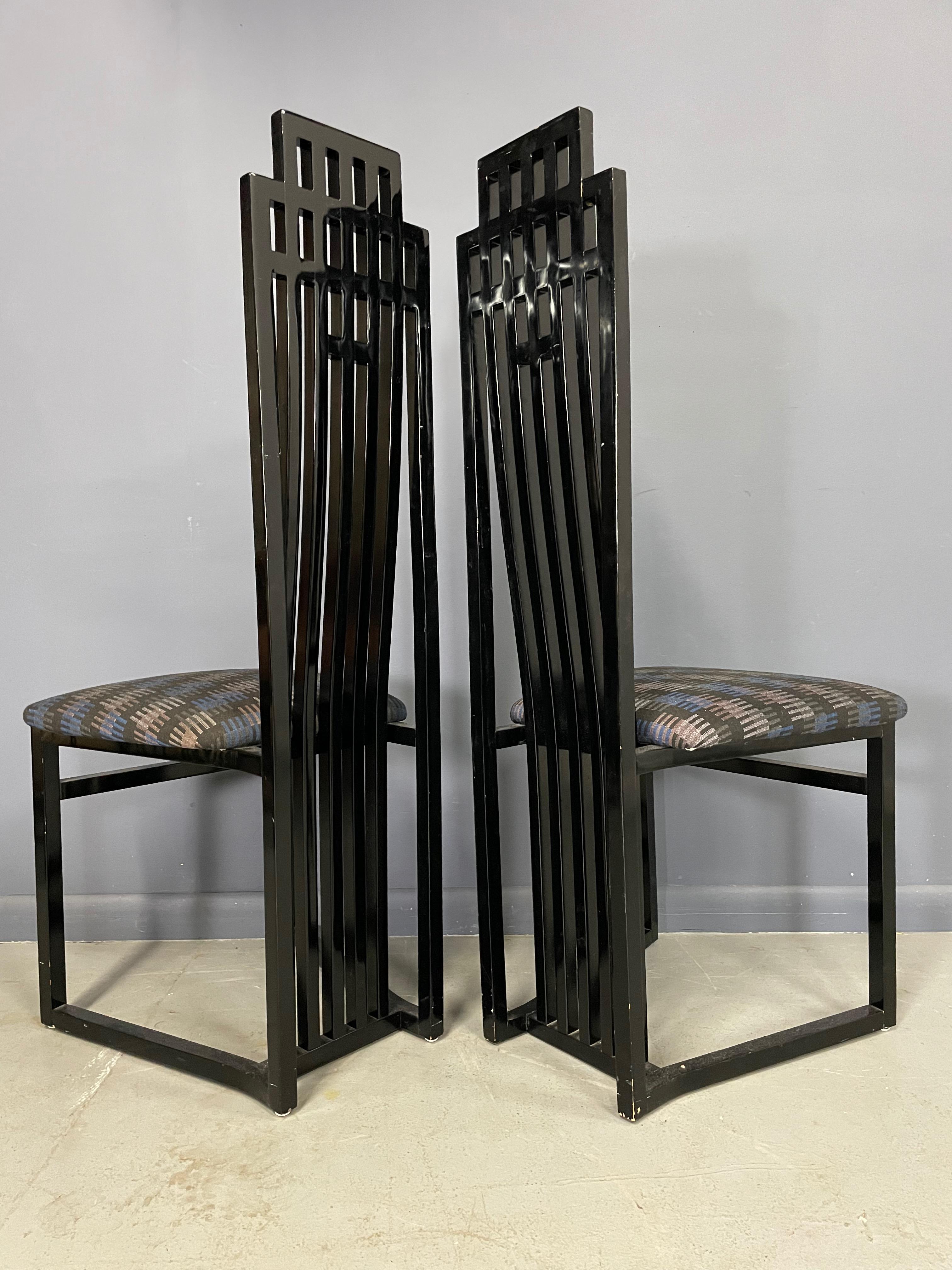 20th Century Postmodern Italian Dining Chairs in the Style of Pietro Costantini Set of Eight 