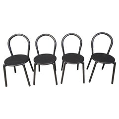 Postmodern italian dining chairs set of 4 - 1980s