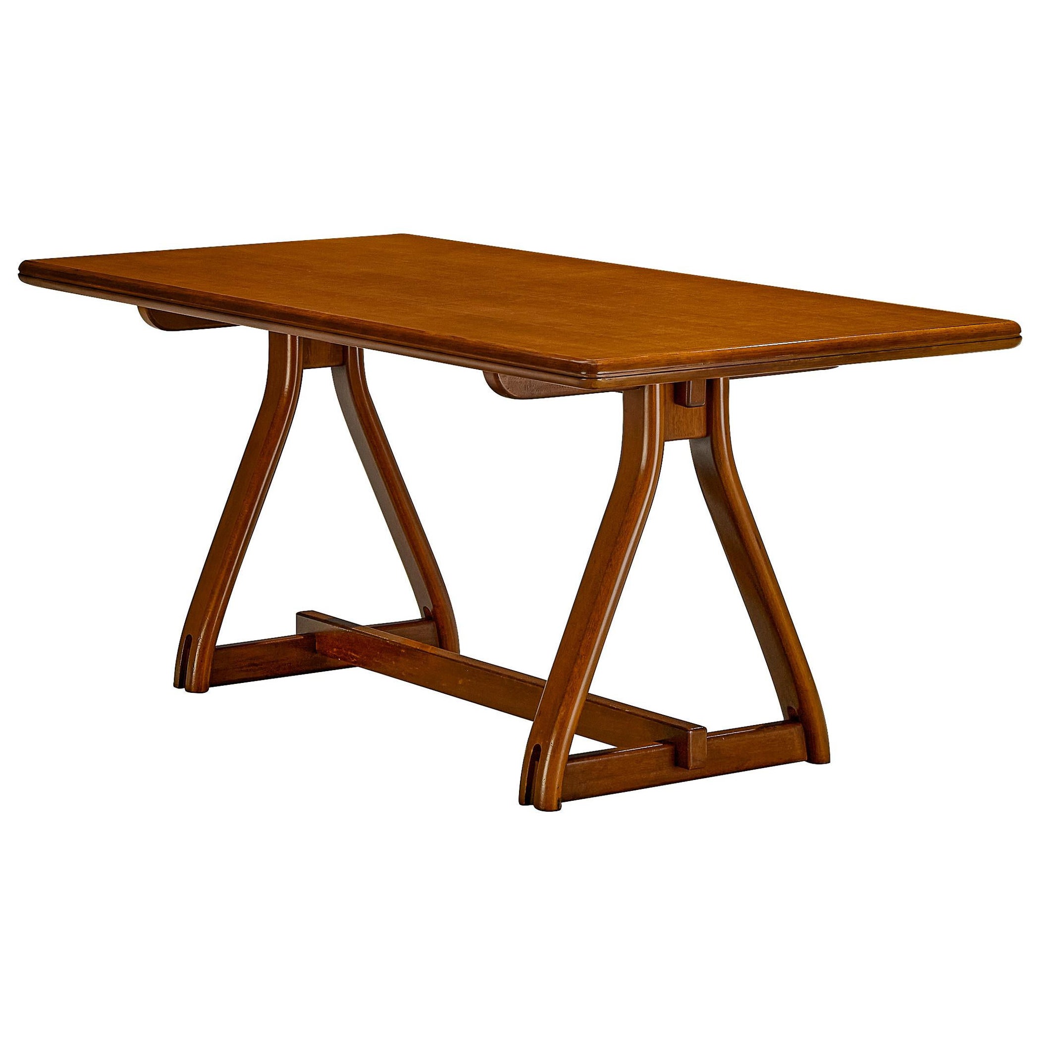 Postmodern Italian Dining Table in Walnut For Sale
