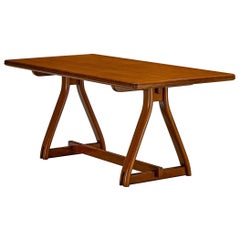 Postmodern Italian Dining Table in Walnut