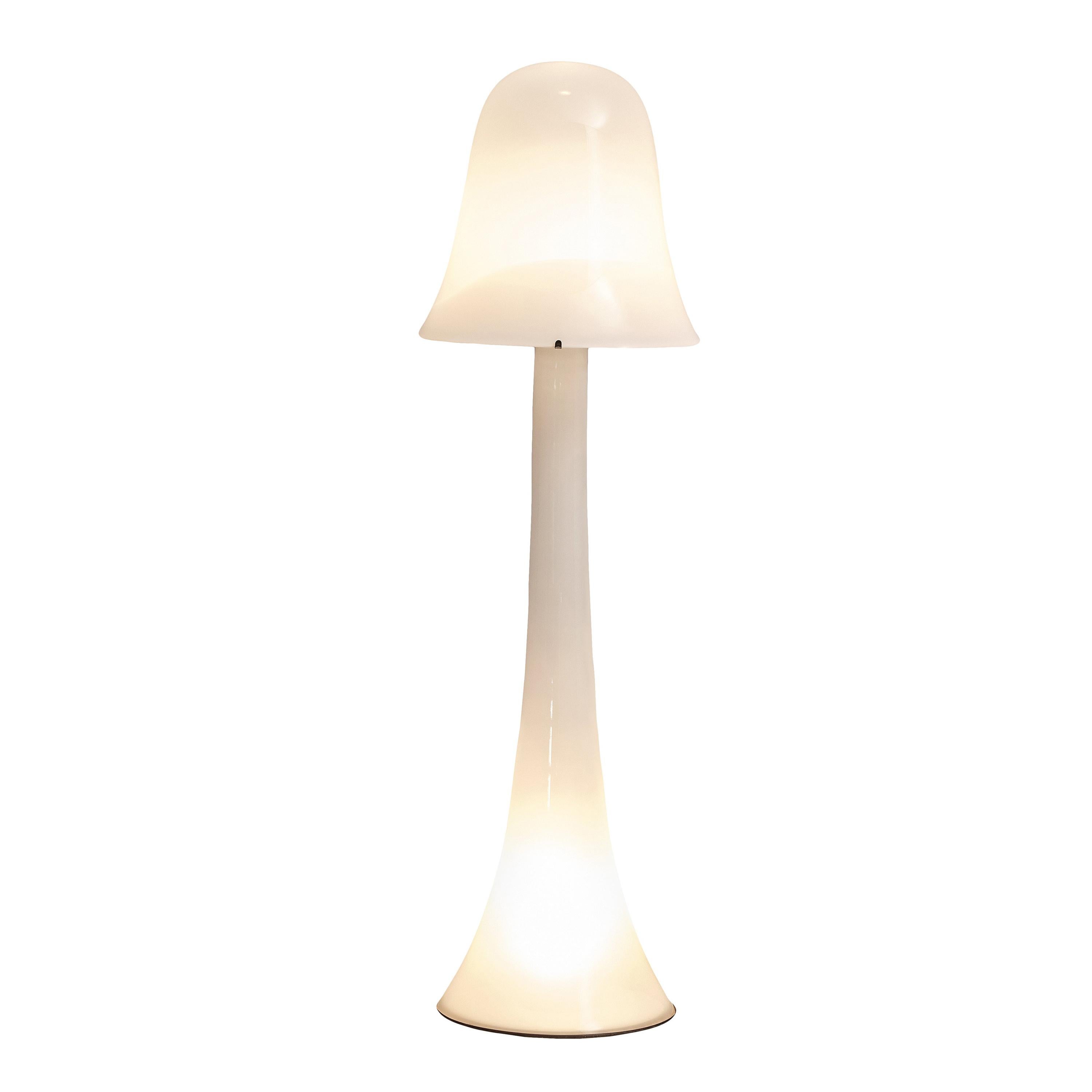 Postmodern Italian Floor Lamp in Opaline Glass