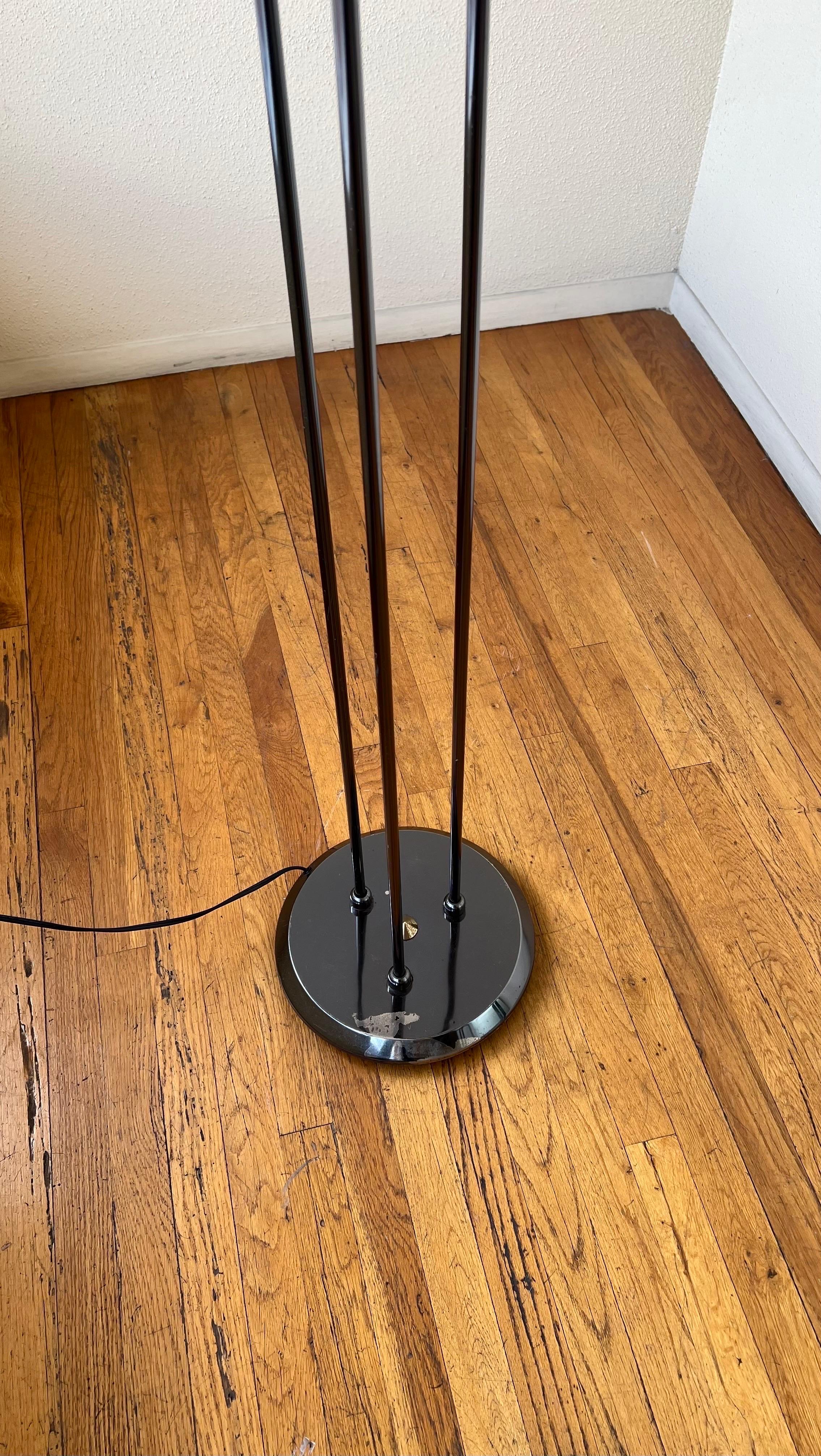 Postmodern Italian Floor Torchiere Lamp Copper Brass & Steel For Sale 1