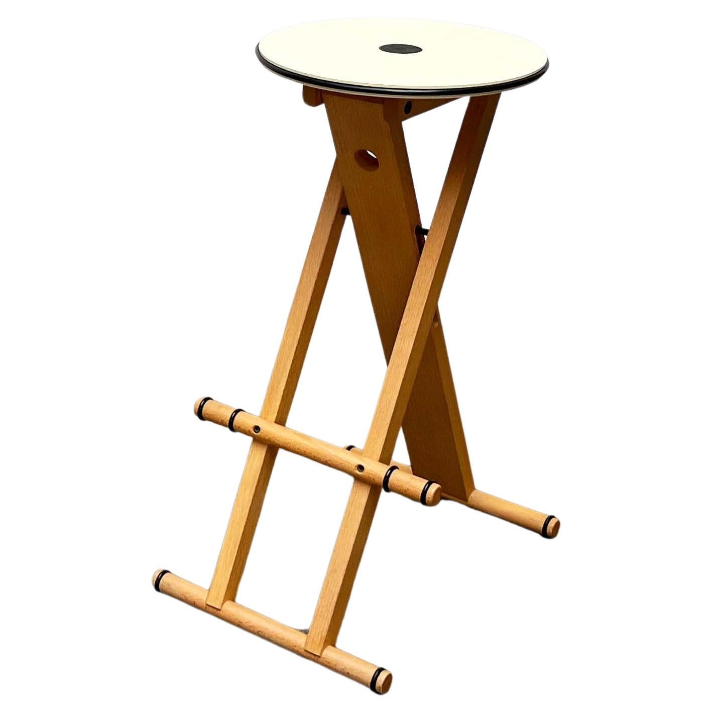 Postmodern Italian Folding Stool Chair from Enolinea, 1980s