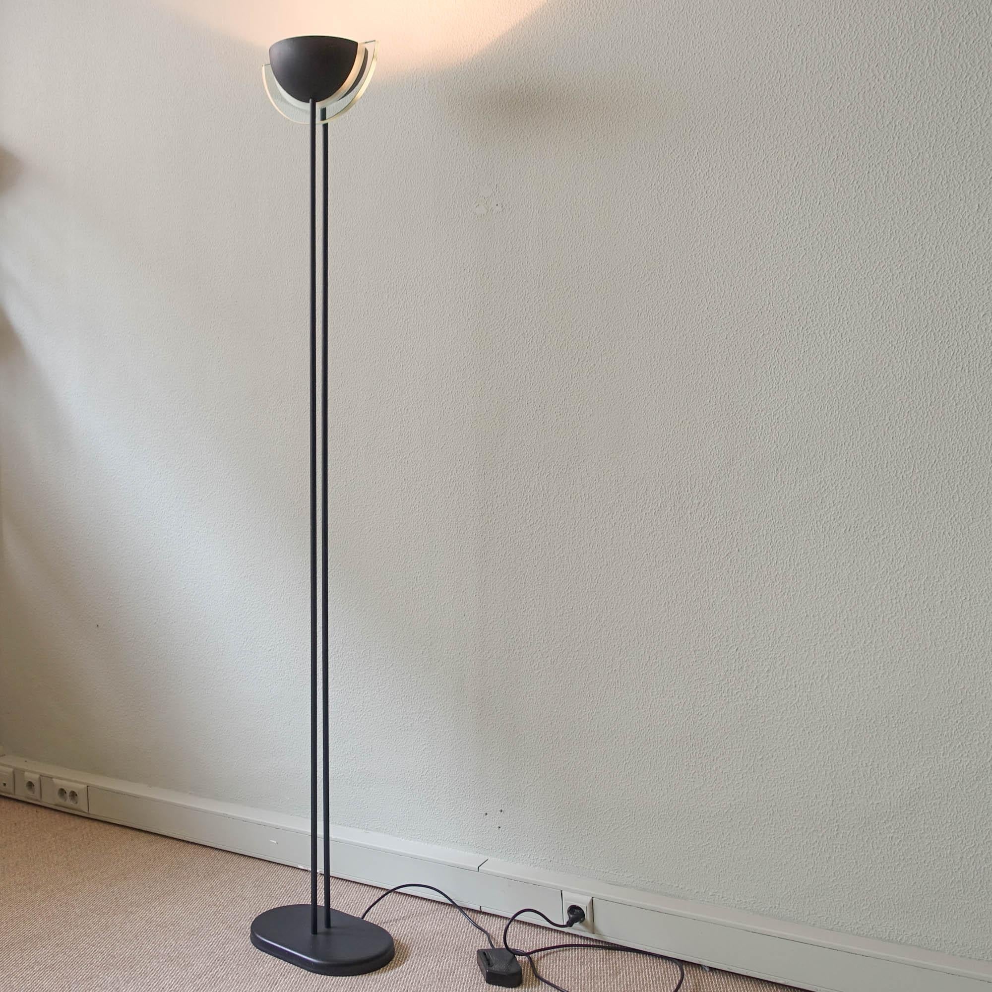 Late 20th Century Postmodern Italian Halogen Floor Lamp by Relco, 1980's For Sale